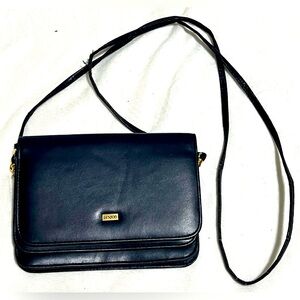 Buxton Blue Crossbody Wallet Purse with Many Zipper Pockets Card Slots 52” Strap